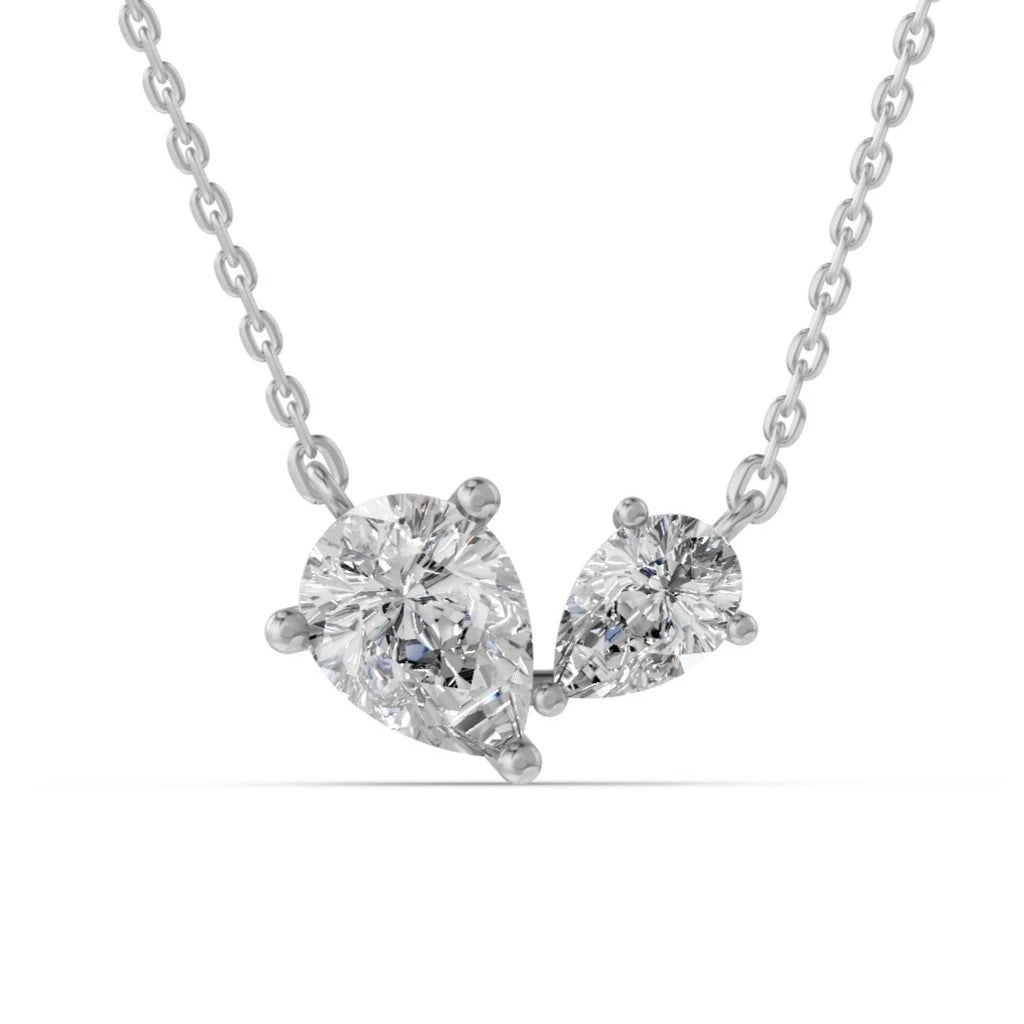 Toi et Moi collier · 1.1 ct.