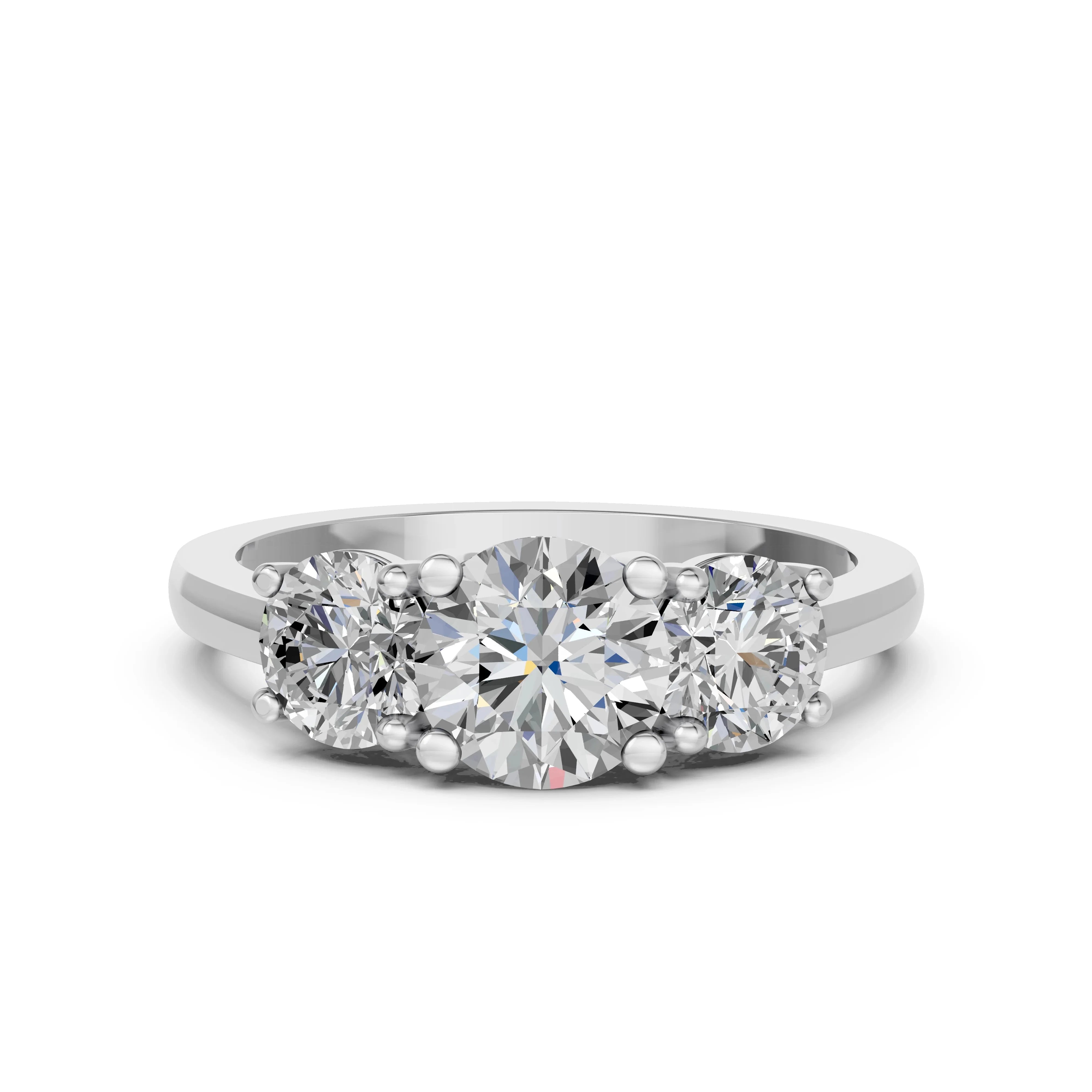 Ronde trilogie verlovingsring · 2.0 ct.