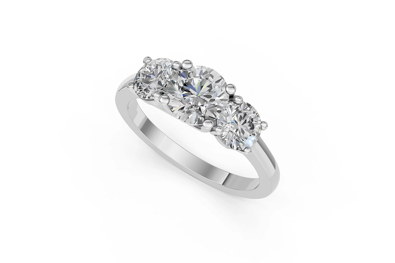 Trilogie Ring · 2.0 ct · 14k Witgoud