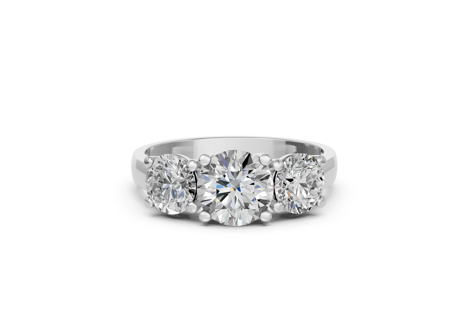 Trilogie Ring · 3.0 ct · 14k Witgoud