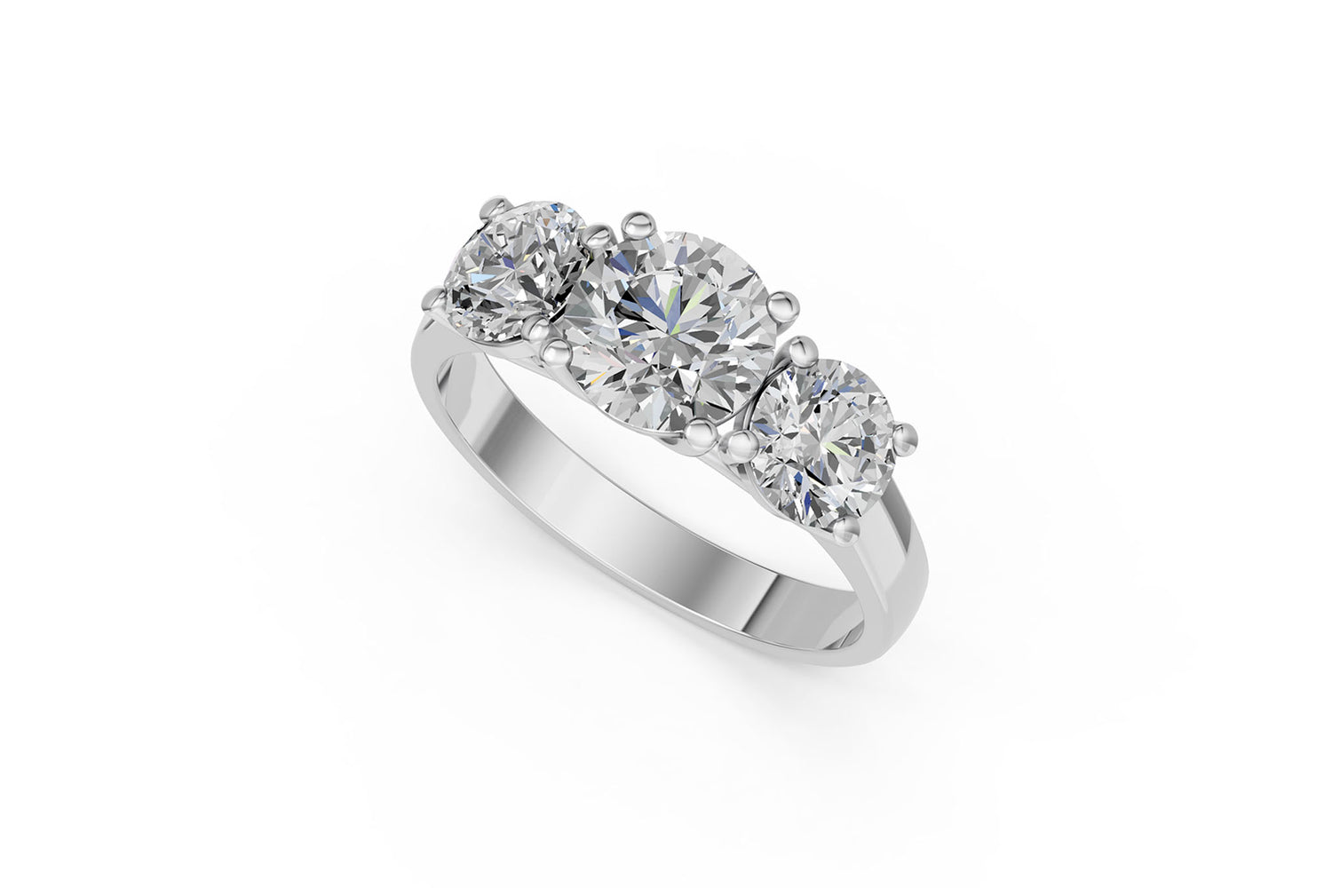 Trilogie Ring · 3.0 ct · 14k Witgoud
