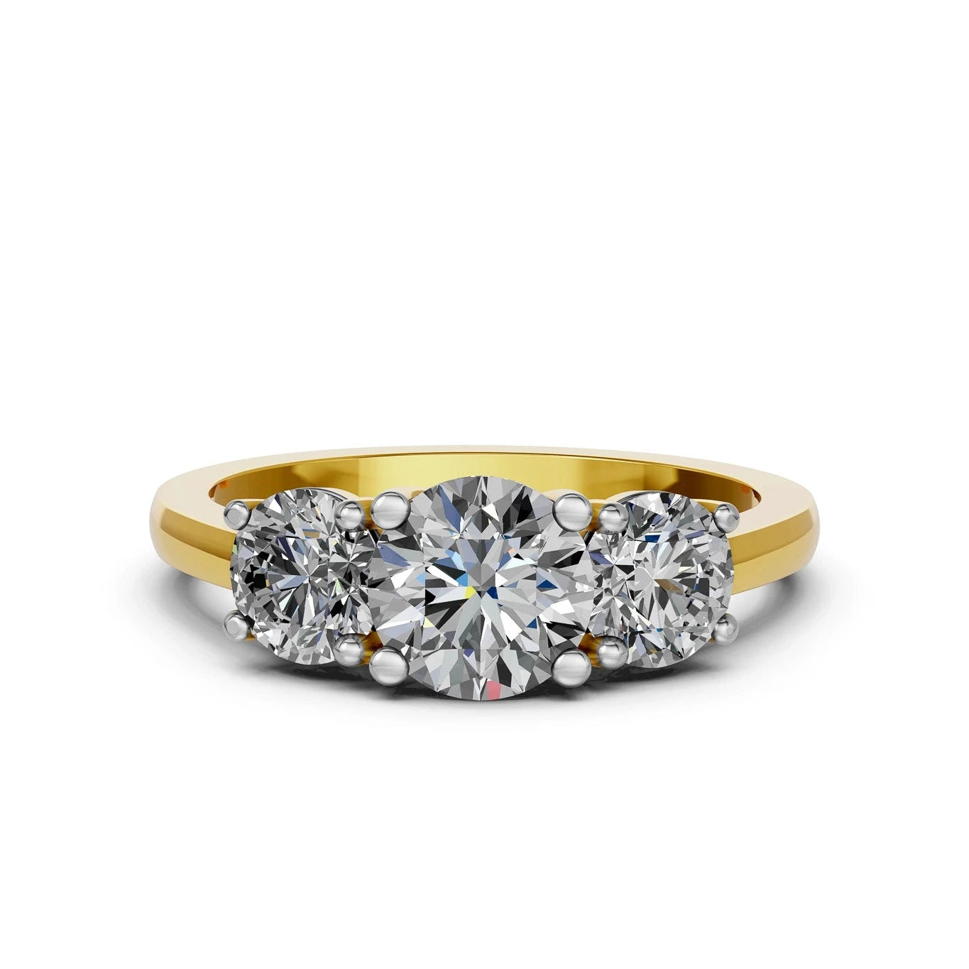 Ronde trilogie verlovingsring · 2.0 ct.