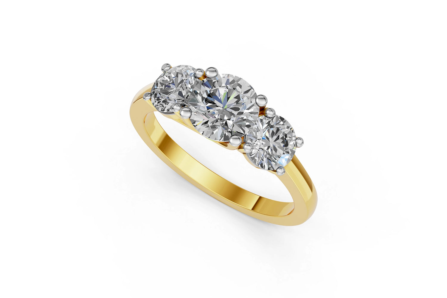 Trilogie Ring · 2.0 ct · 14k Geelgoud