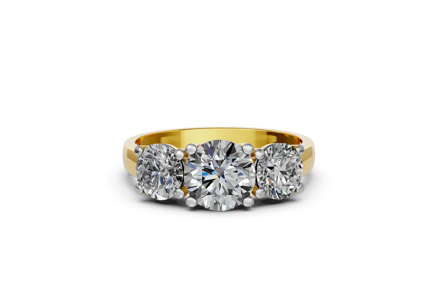Trilogie Ring · 3.0 ct · 14k Geelgoud
