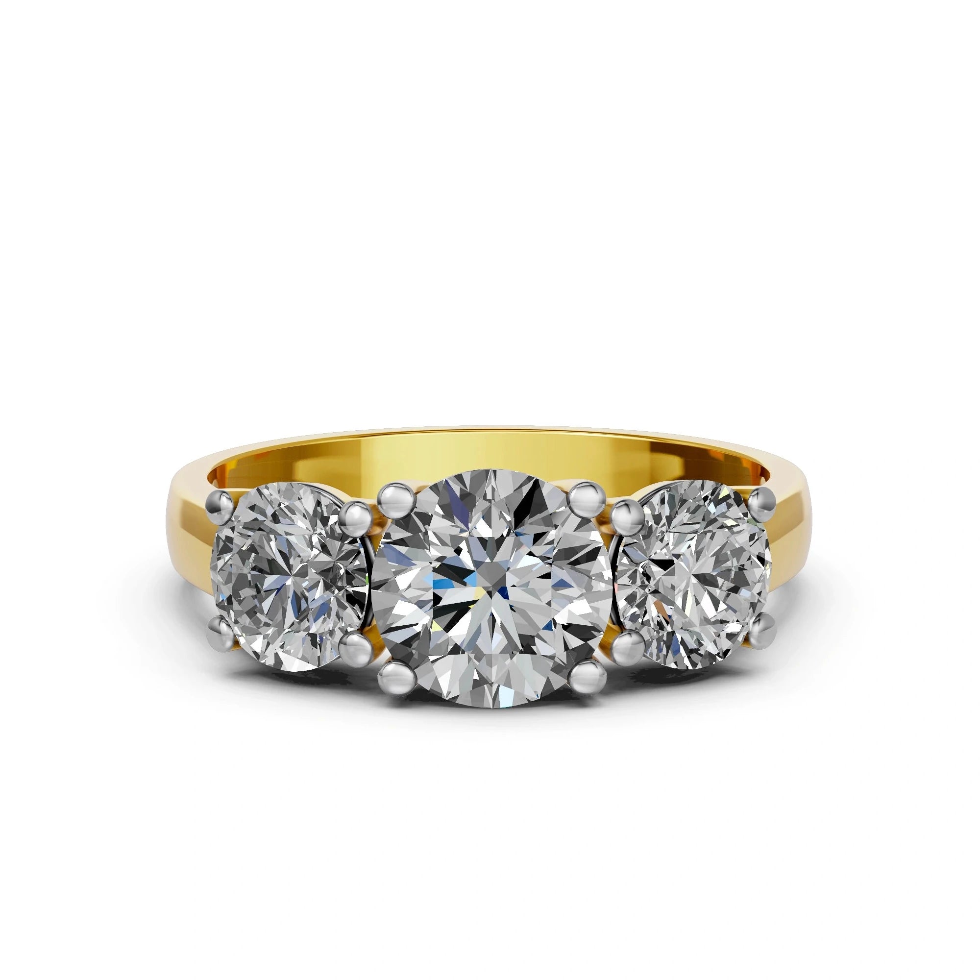 Ronde trilogie verlovingsring · 3.0 ct.