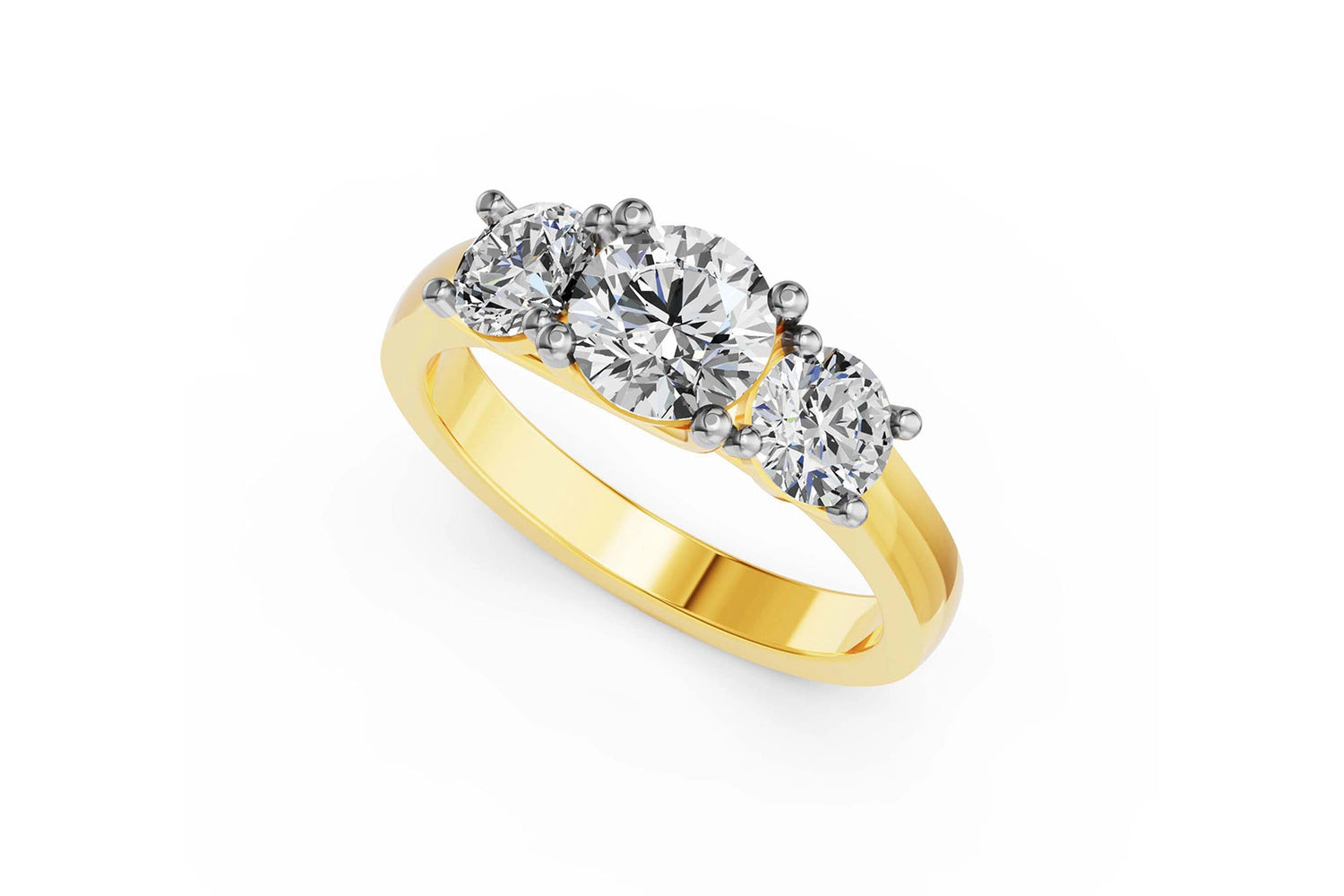 Trilogie Ring · 2.5 ct · 14k Geelgoud