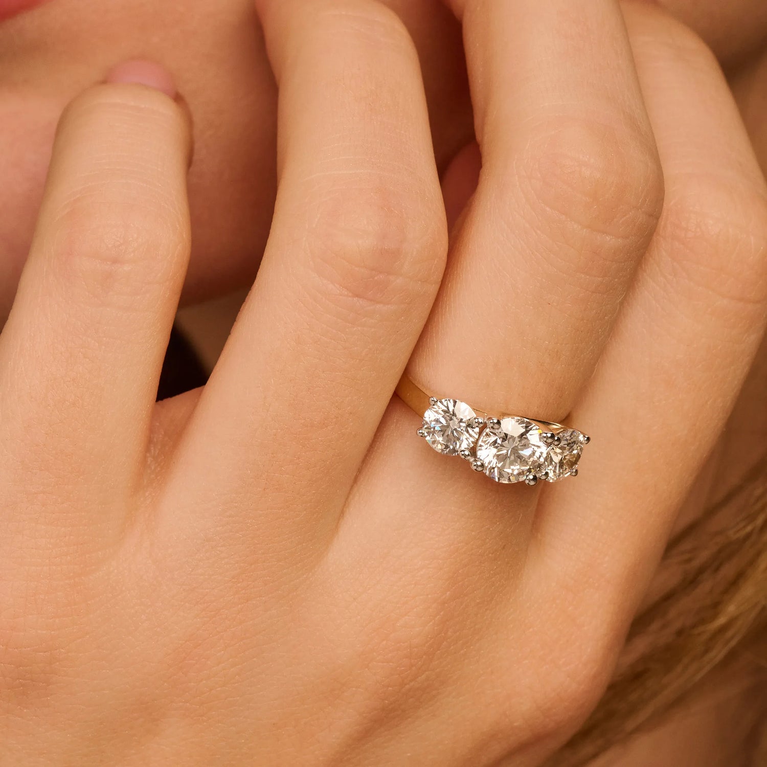 Trilogie Ring · 2.5 ct · 14k Geelgoud