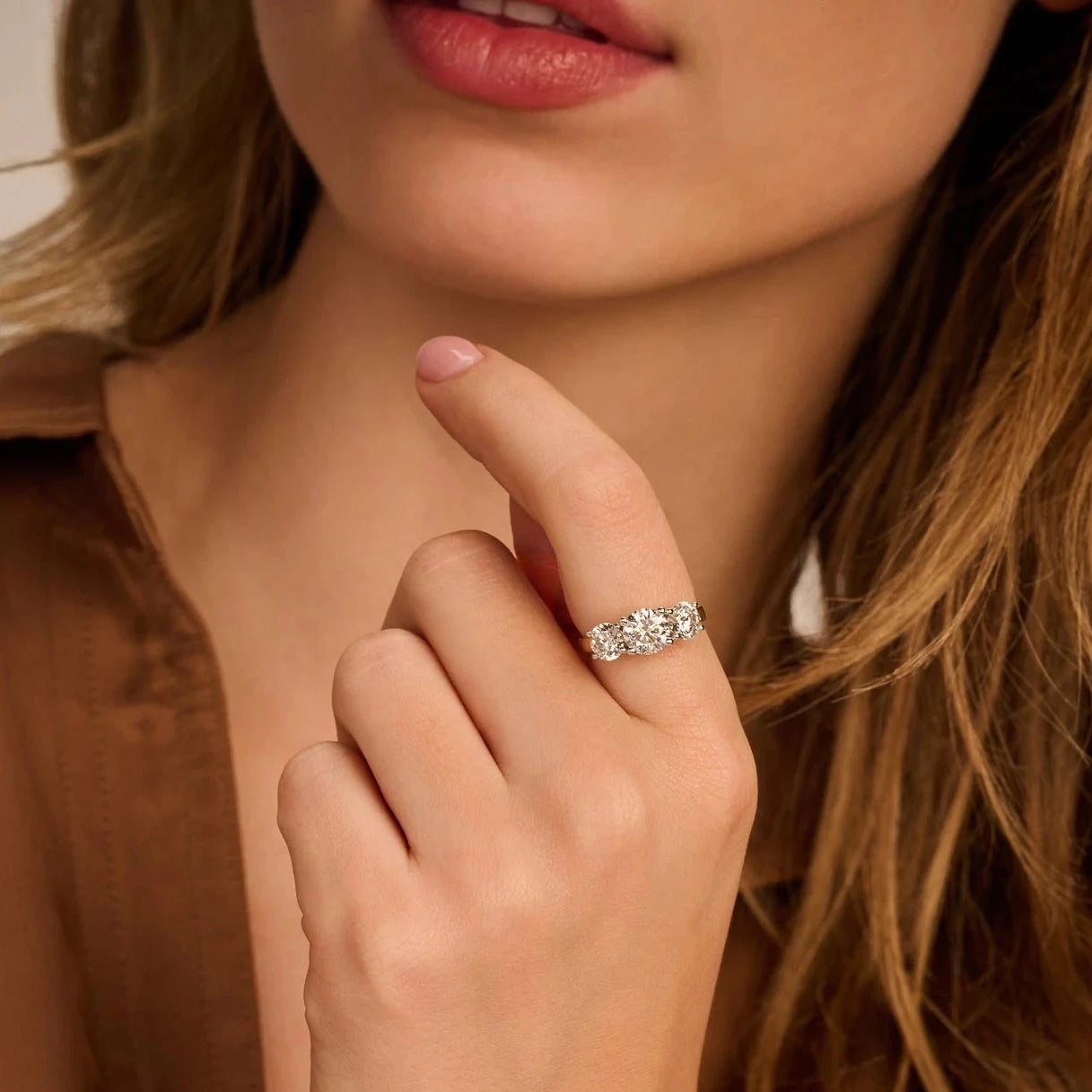 Ronde trilogie verlovingsring · 2.5 ct.