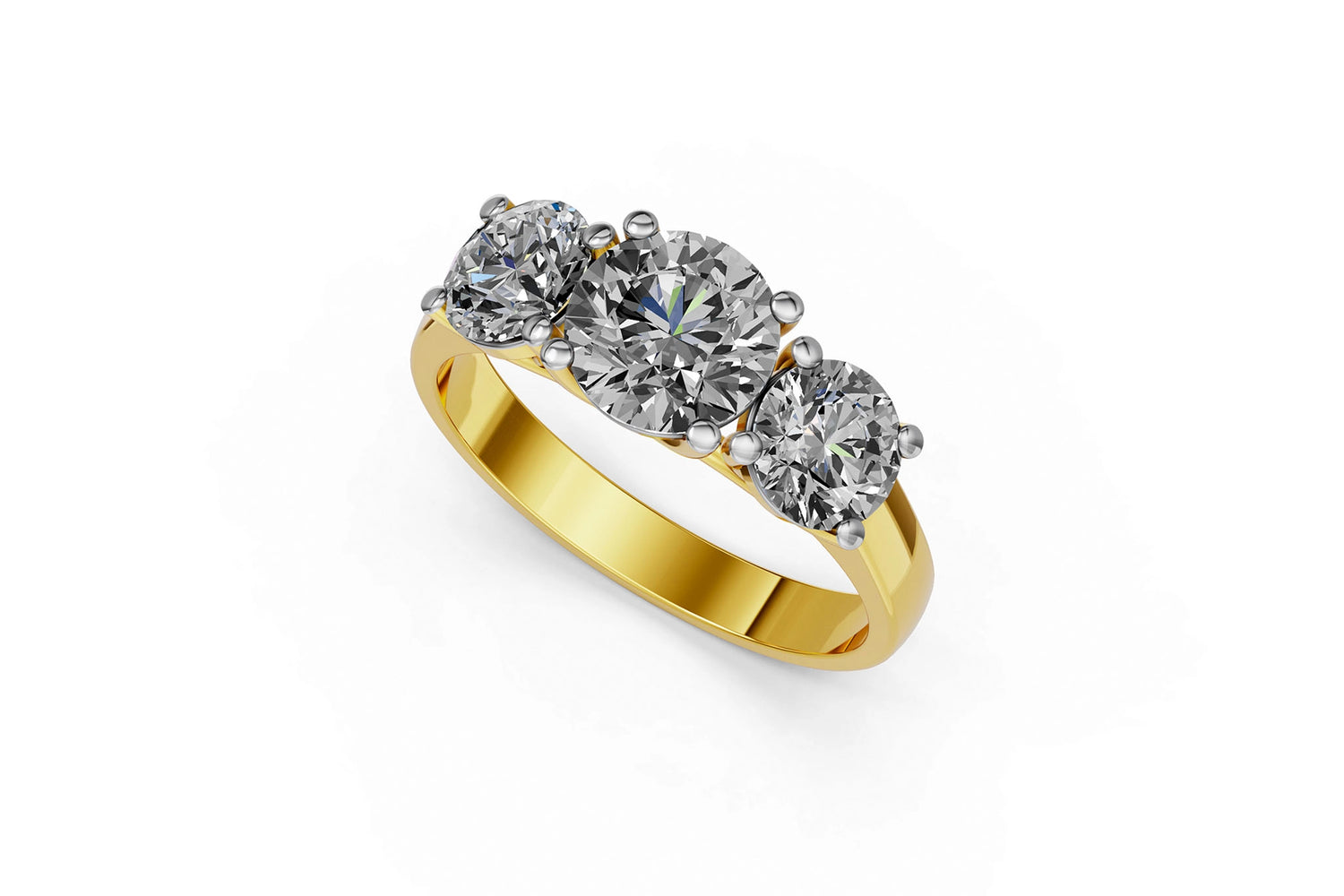 Trilogie Ring · 3.0 ct · 14k Geelgoud