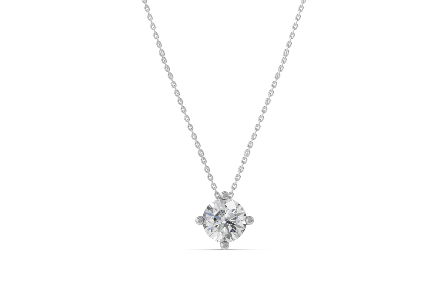 Solitaire collier · 3.0 ct · 14k witgoud