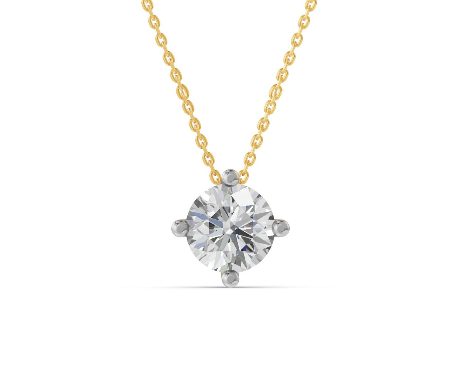 Solitaire collier · 3.0 ct · 14k Geelgoud