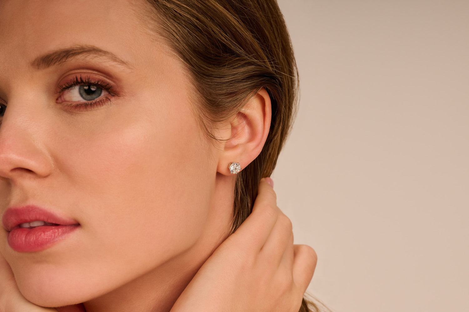 Solitaire Oorstekers 6-Poots · 2.0 ct · 14k Geelgoud