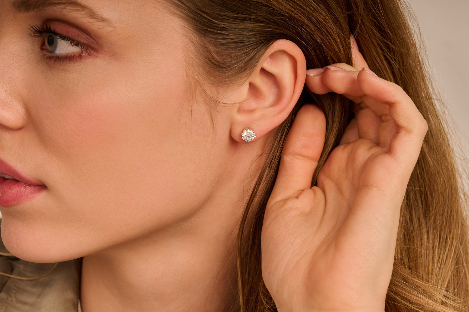 Solitaire Oorstekers 4-Poots · 2.0 ct · 14k Geelgoud