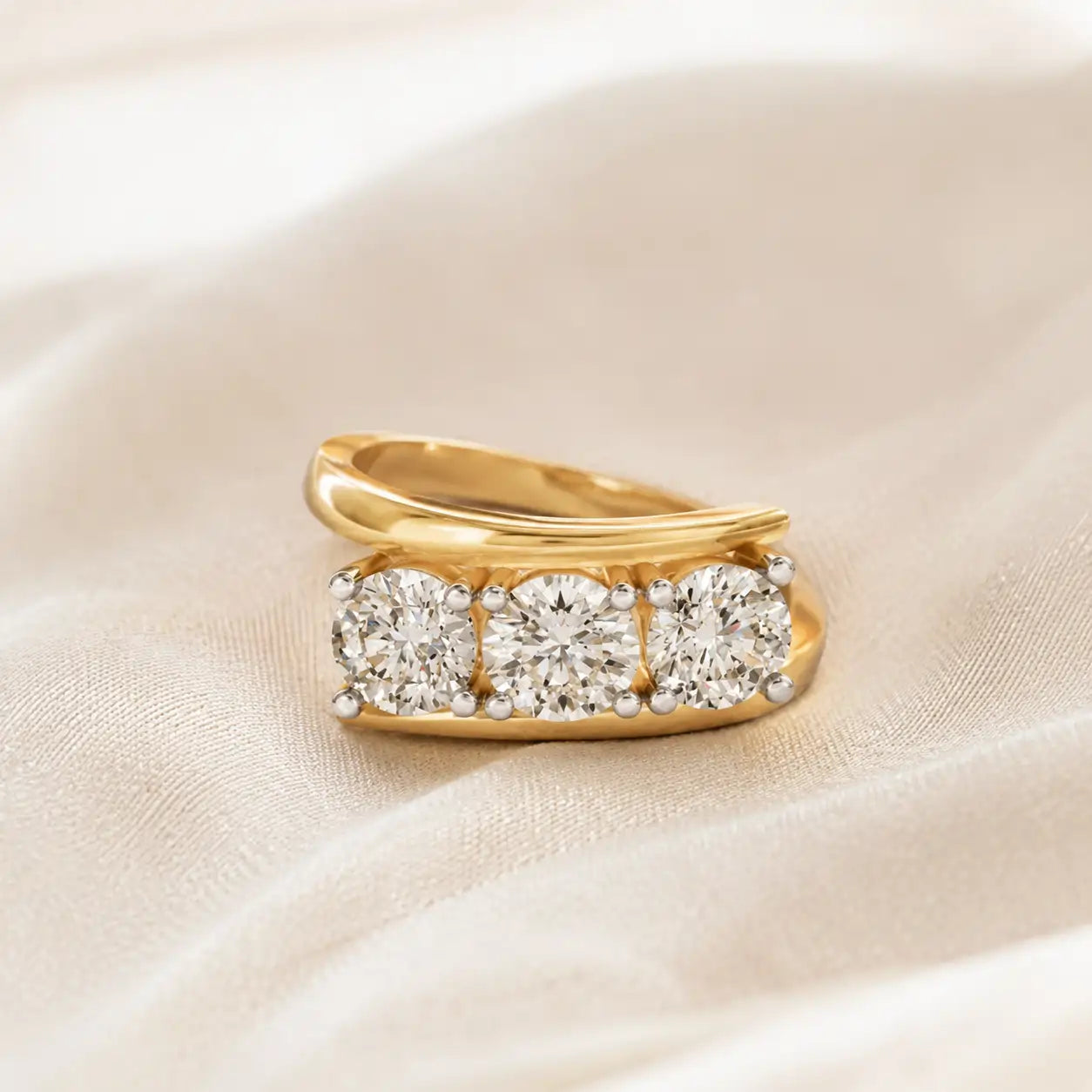 Ronde trilogie verlovingsring · 2.25 ct.