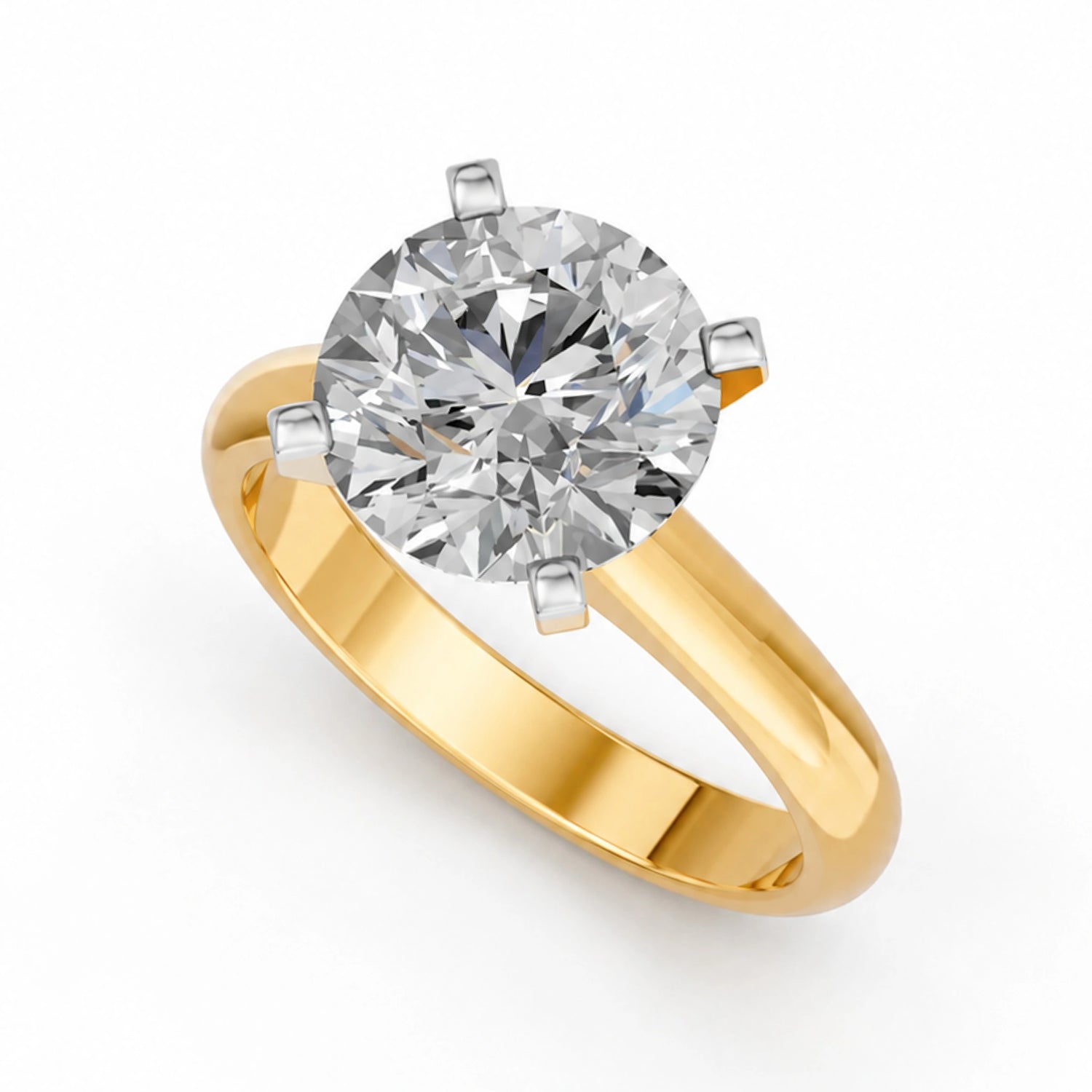 Ronde solitaire verlovingsring Classic · 4.0 ct.