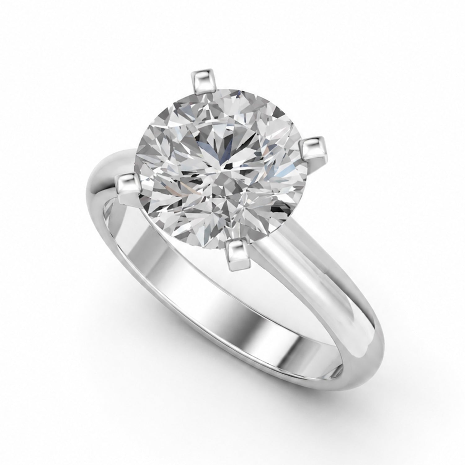 Ronde solitaire verlovingsring Classic · 4.0 ct.