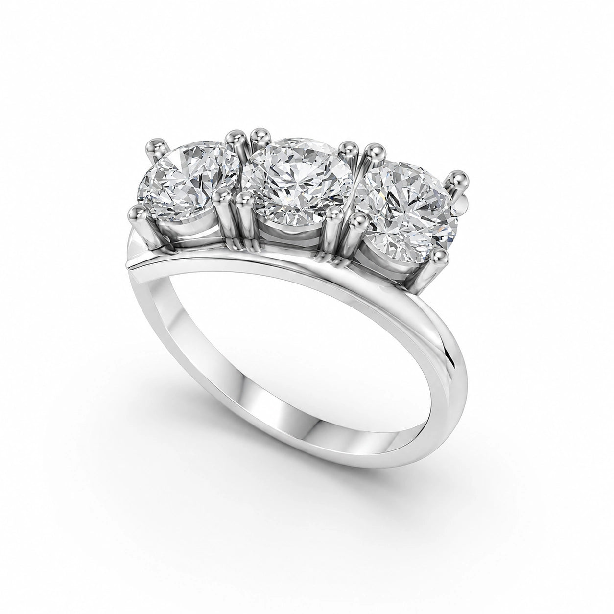 Ronde trilogie verlovingsring · 2.25 ct.