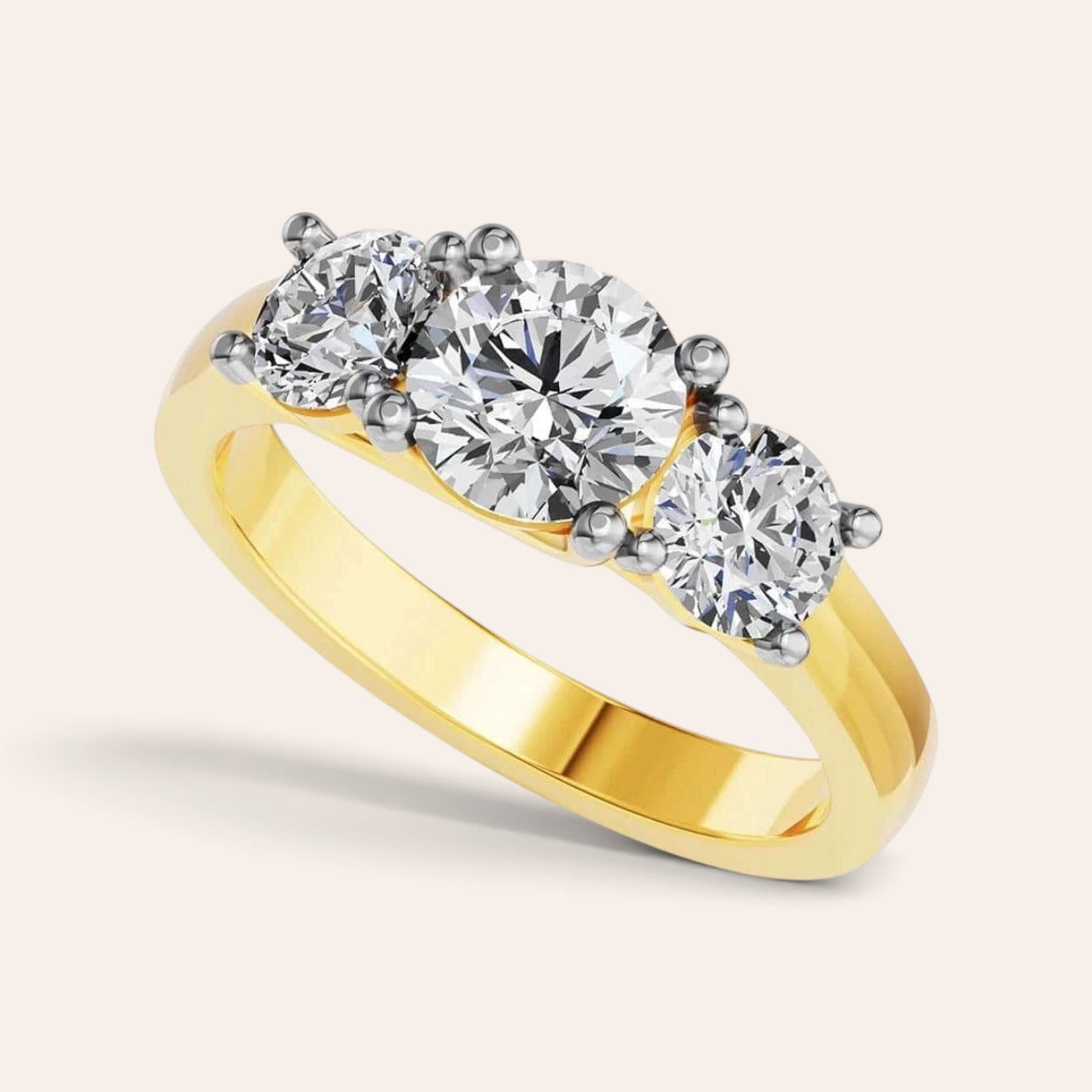 Ronde trilogie verlovingsring · 2.5 ct.