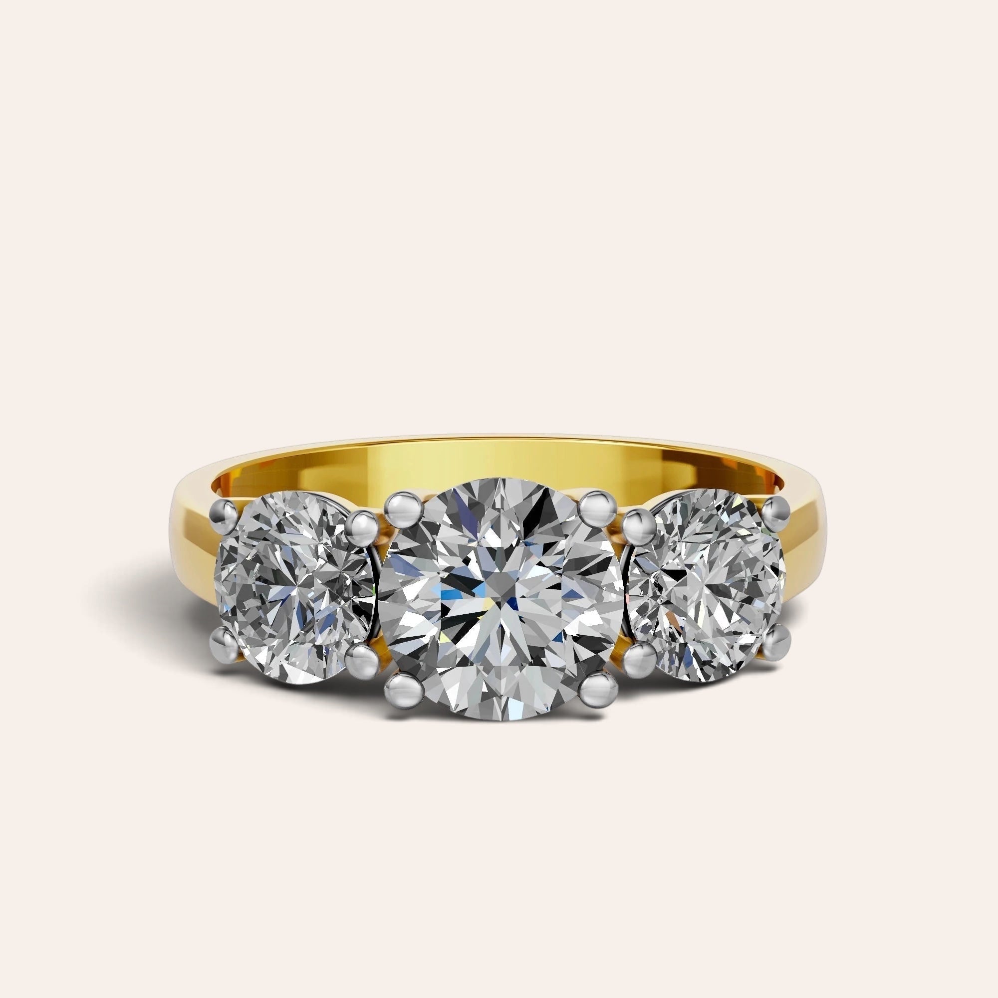 Ronde trilogie verlovingsring · 2.5 ct.