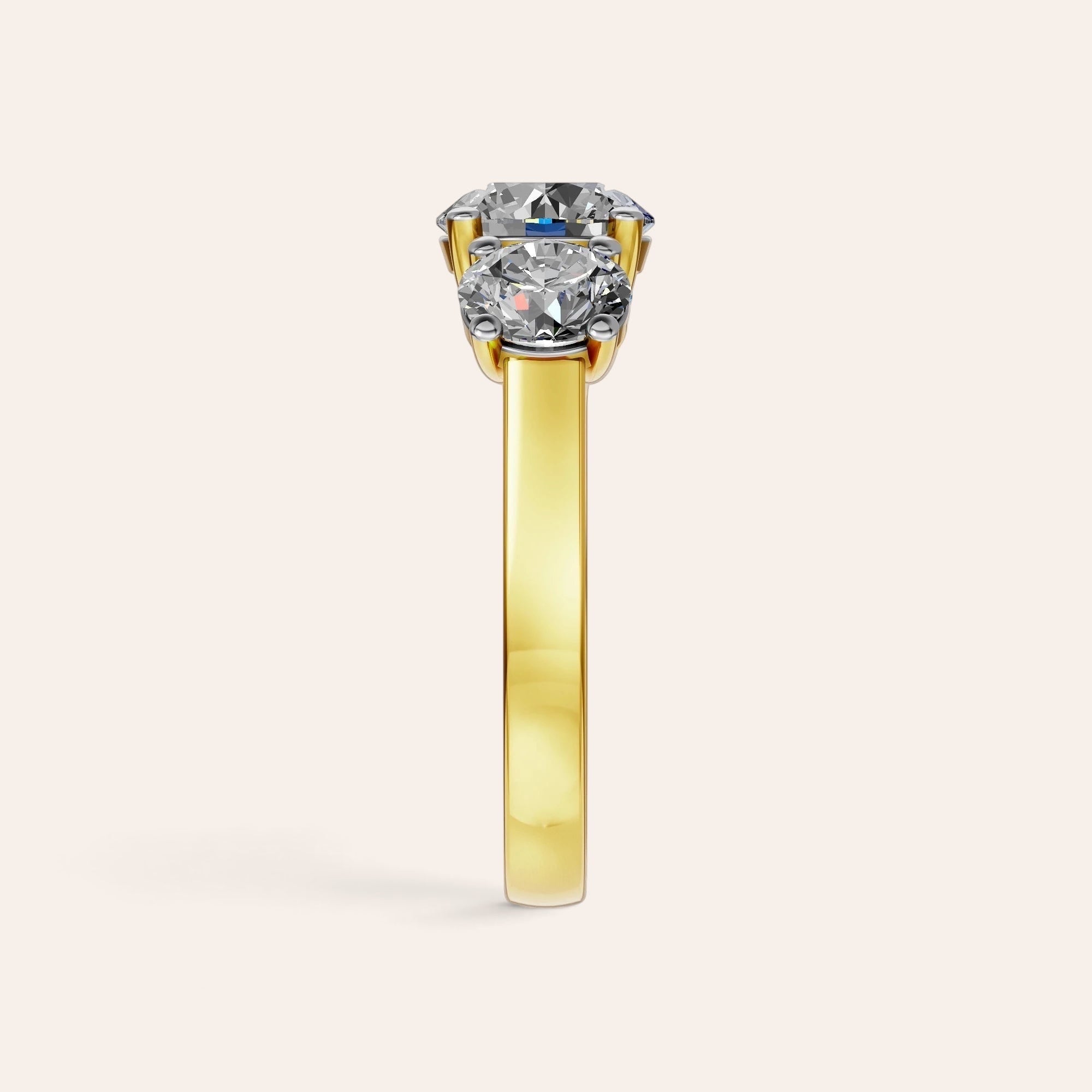 Ronde trilogie verlovingsring · 2.5 ct.