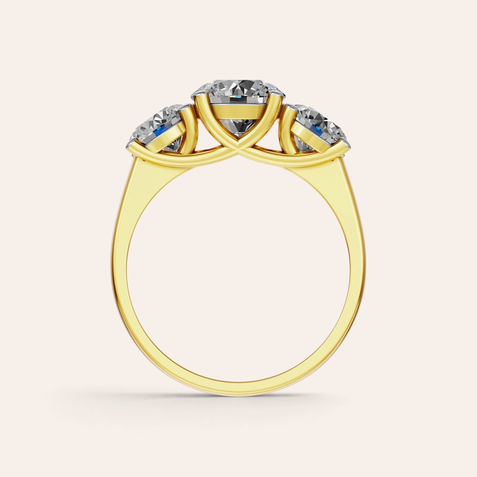 Ronde trilogie verlovingsring · 2.5 ct.
