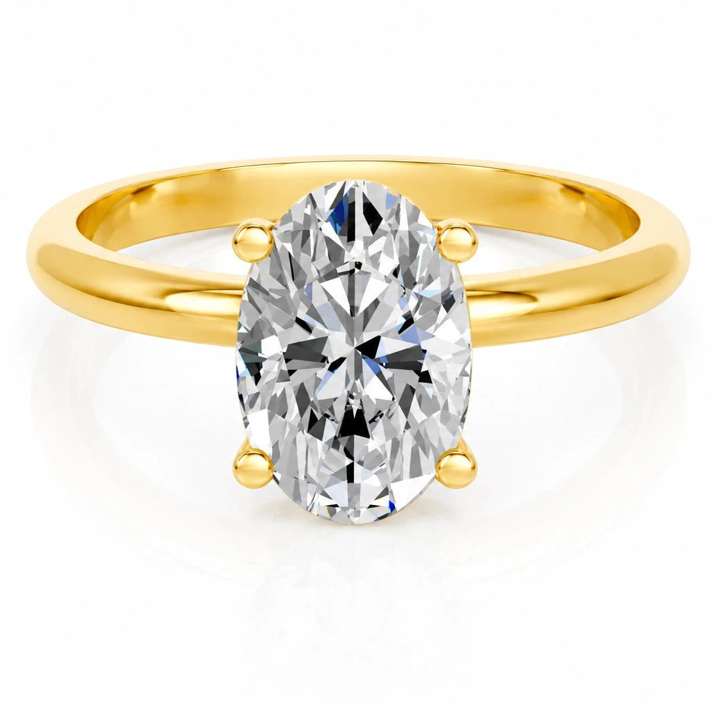 Ovale solitaire verlovingsring Classic · 2.0 ct.