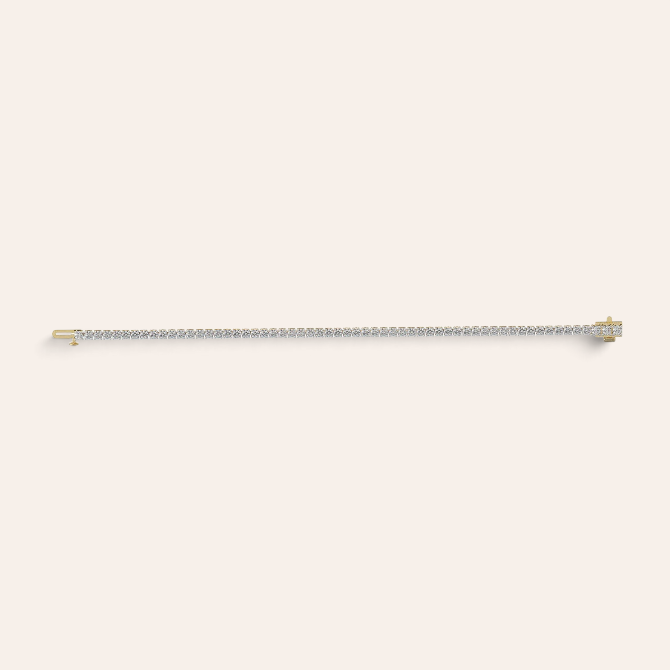 Louèn Diamonds tennisarmband van 14k geelgoud met 4.6 karaat fonkelende diamanten in een elegante rij