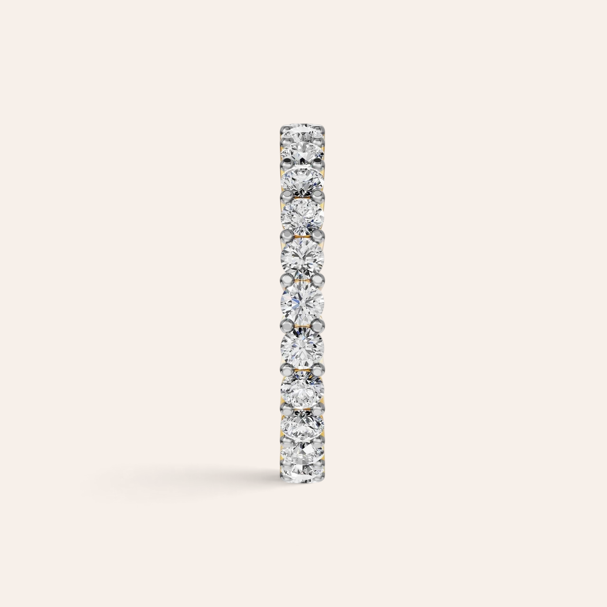 Louèn Diamonds 14k geelgouden eternity ring met 2.0 ct lab-grown diamanten in een tijdloze zetting