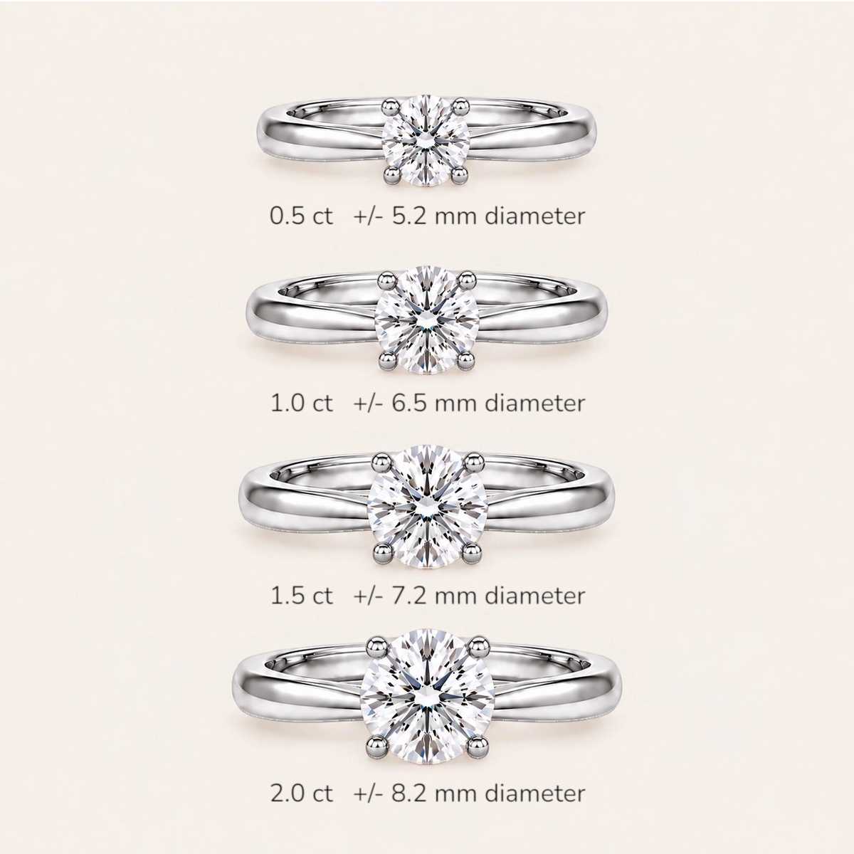 Ronde solitaire verlovingsring Classic · 1.5 ct.