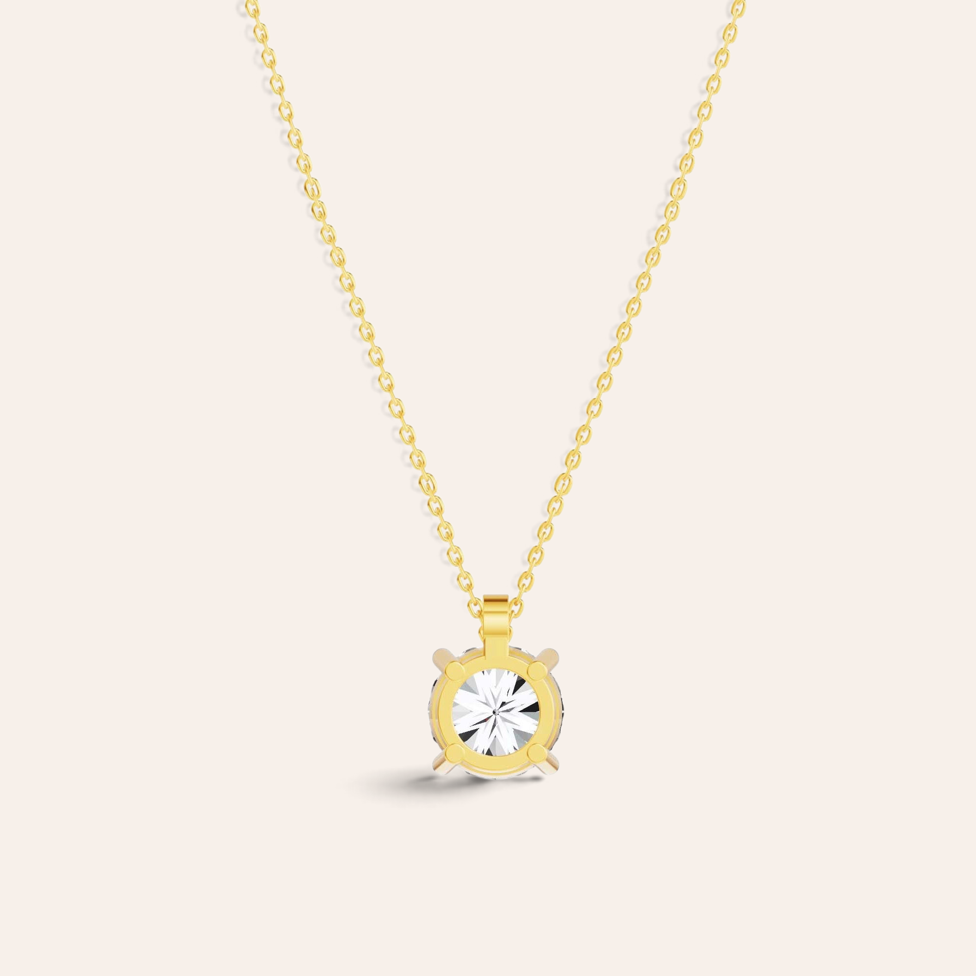 Louèn Diamonds solitaire collier met 2.2 karaat diamant in 14k geelgoud voor een tijdloze en luxe uitstraling.