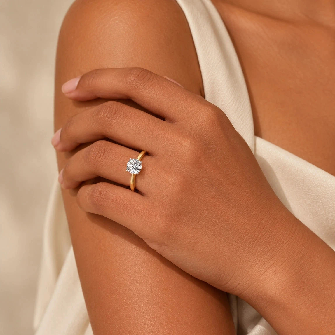 Ronde solitaire verlovingsring Classic · 1.0 ct.