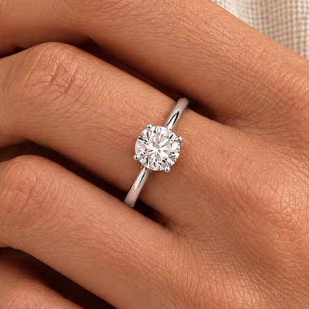 Ronde solitaire verlovingsring Classic · 1.0 ct.