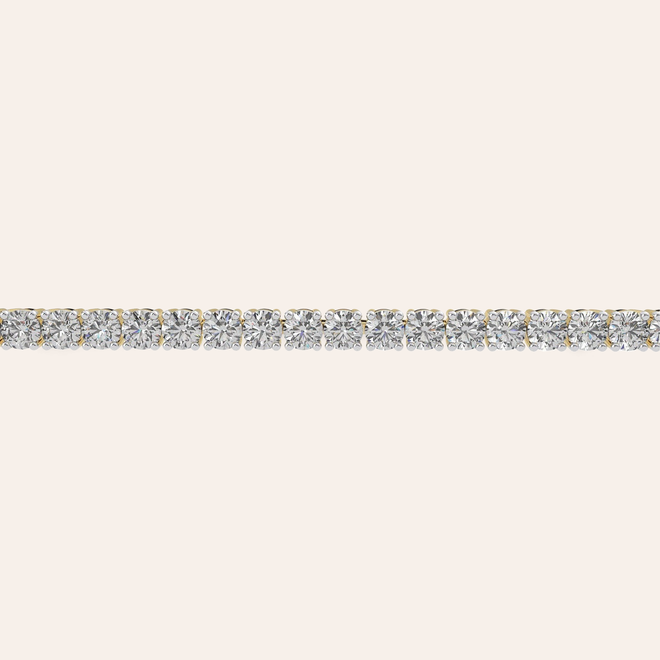 Louèn Diamonds tennisarmband van 14k geelgoud met 4.6 karaat fonkelende diamanten in een tijdloos ontwerp.