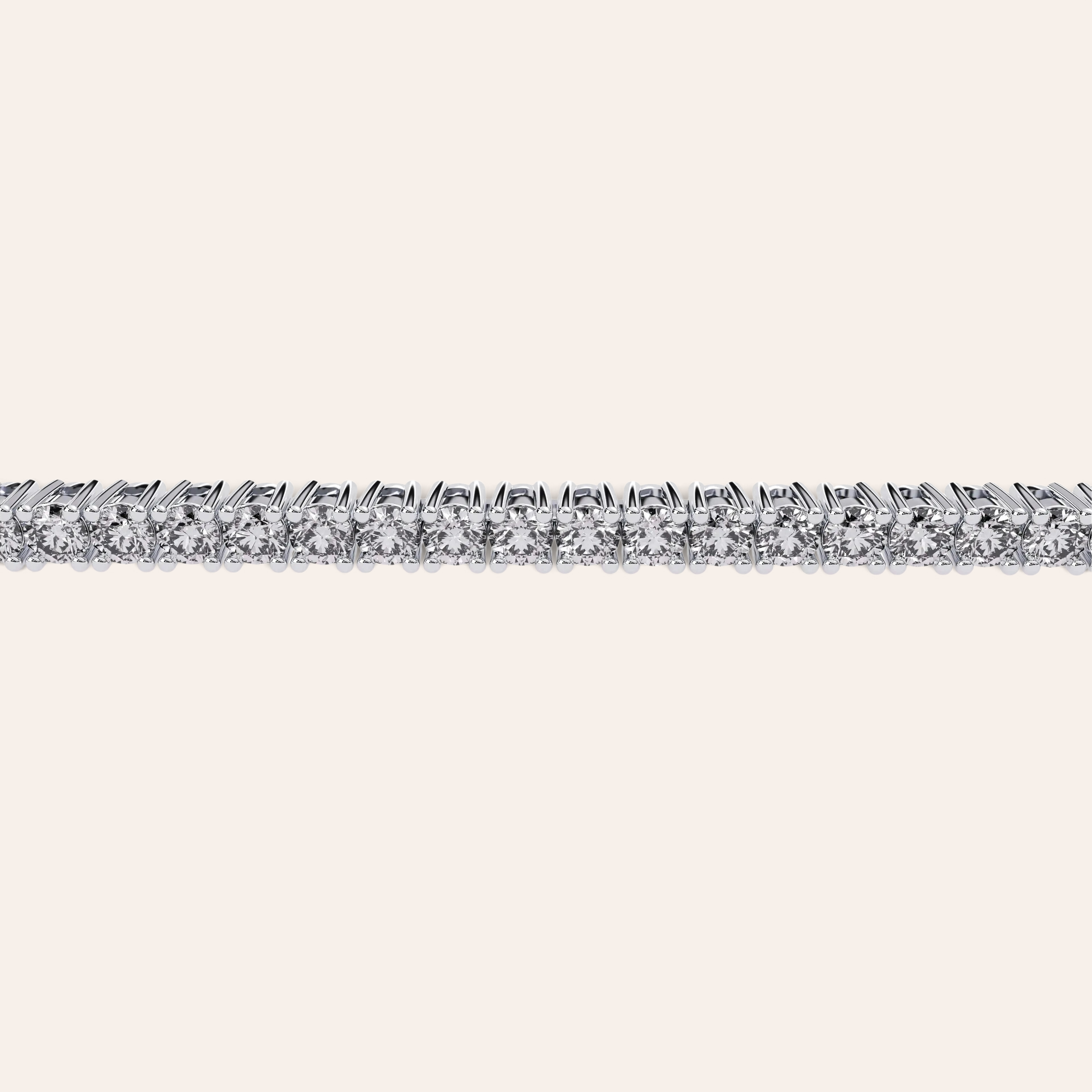 Louèn Diamonds tennisarmband van 14k witgoud met 3.2 ct. briljant geslepen diamanten in een verfijnde zetting.