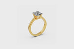 Louèn Diamonds 14k geelgouden solitaire ring met 1 lab grown diamant van 2.0 ct. 360 video